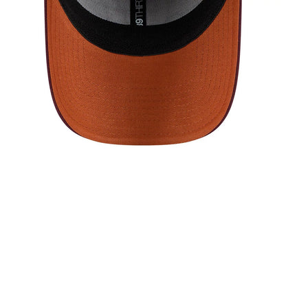 Pictured is this NFL Frosted Rust Las Vegas Raiders 39THIRTY Stretch Fit cap in dark red. 2