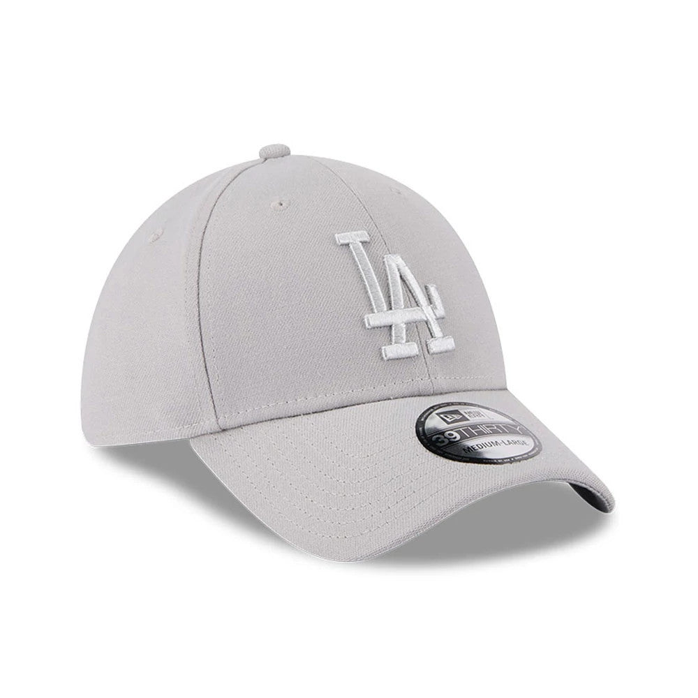 Pictured is this MLB Metallic LA Dodgers 39THIRTY Stretch Fit cap in grey. 3