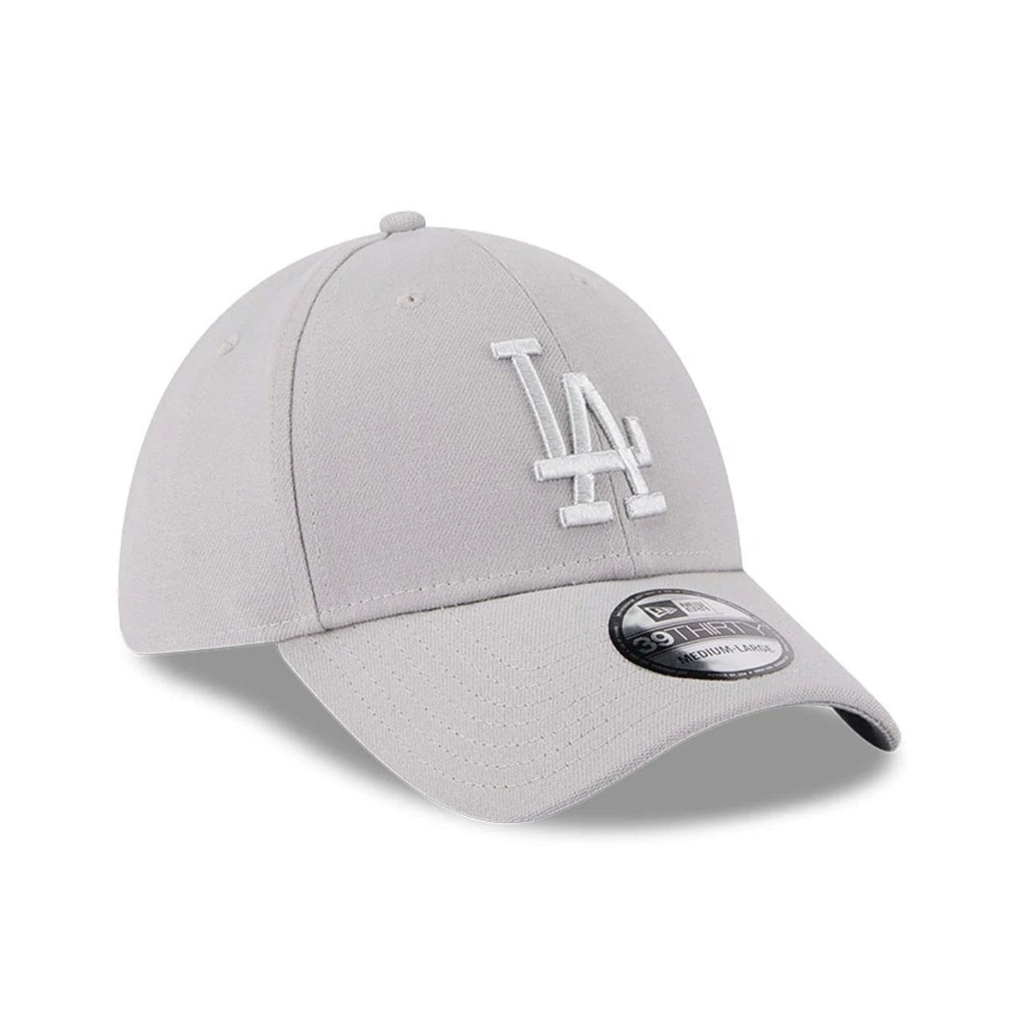 Pictured is this MLB Metallic LA Dodgers 39THIRTY Stretch Fit cap in grey. 3