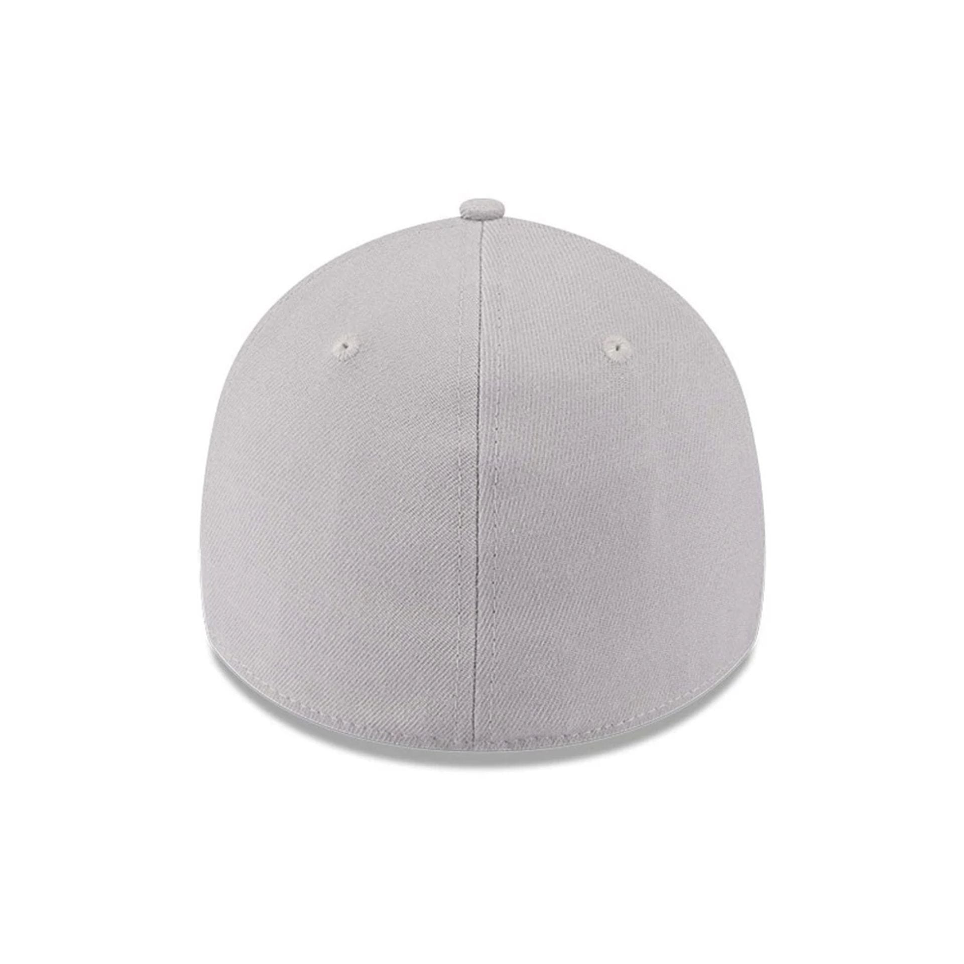 Pictured is this MLB Metallic LA Dodgers 39THIRTY Stretch Fit cap in grey. 4