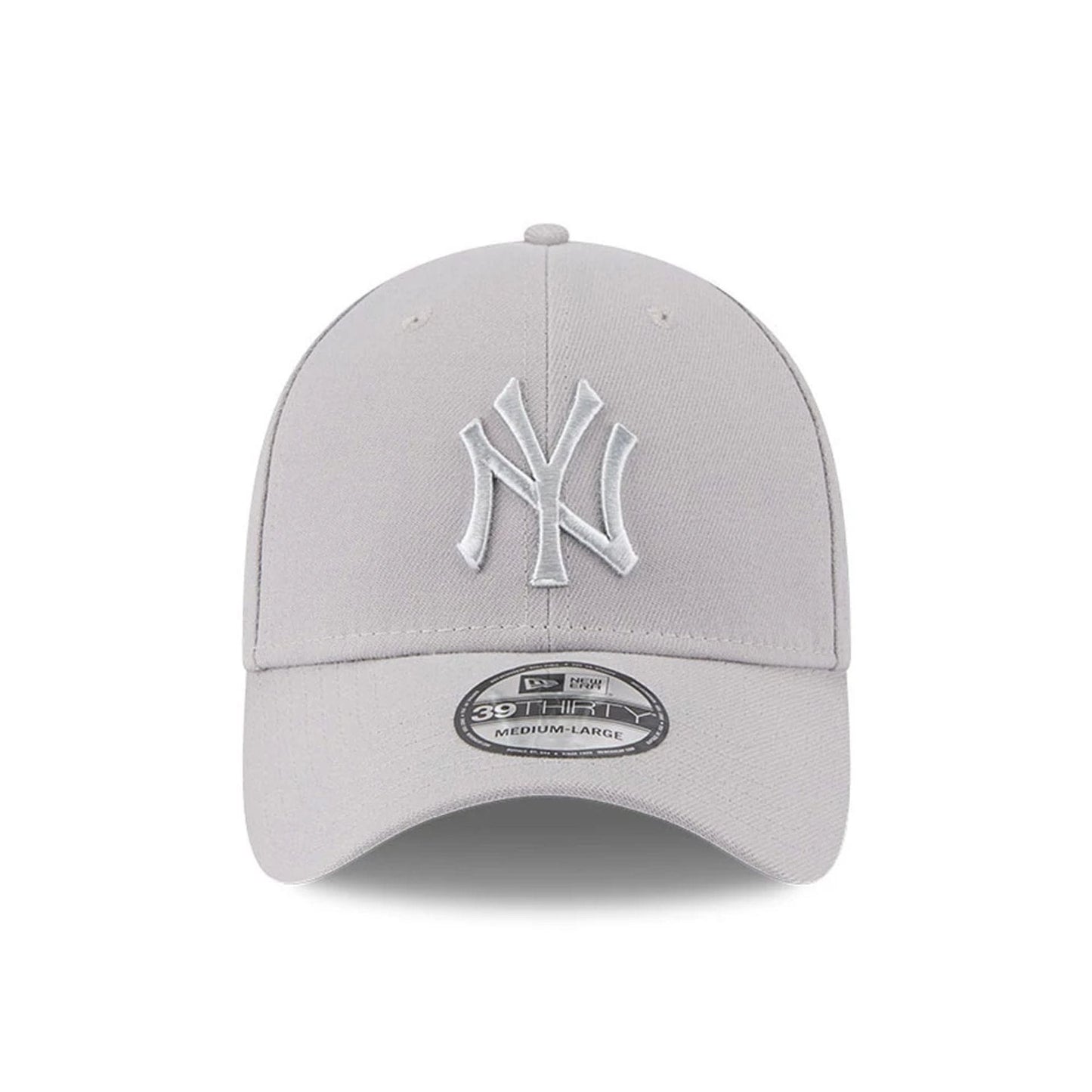 Pictured is this MLB Metallic New York Yankees 39THIRTY Stretch Fit cap in grey. 2