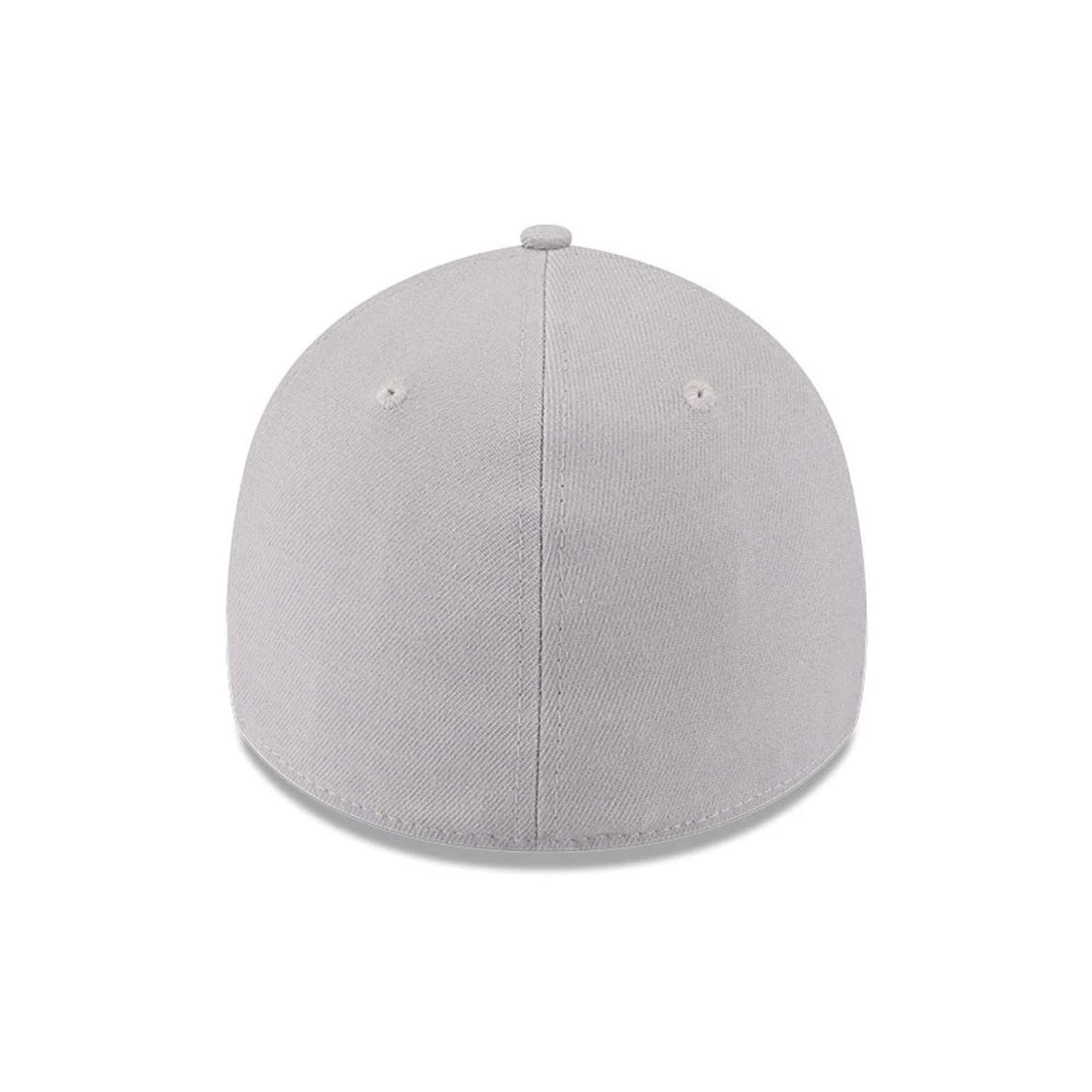 Pictured is this MLB Metallic New York Yankees 39THIRTY Stretch Fit cap in grey. 4
