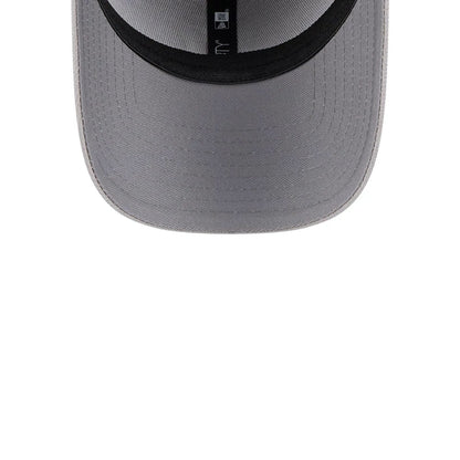 Pictured is this MLB Metallic New York Yankees 39THIRTY Stretch Fit cap in grey. 7