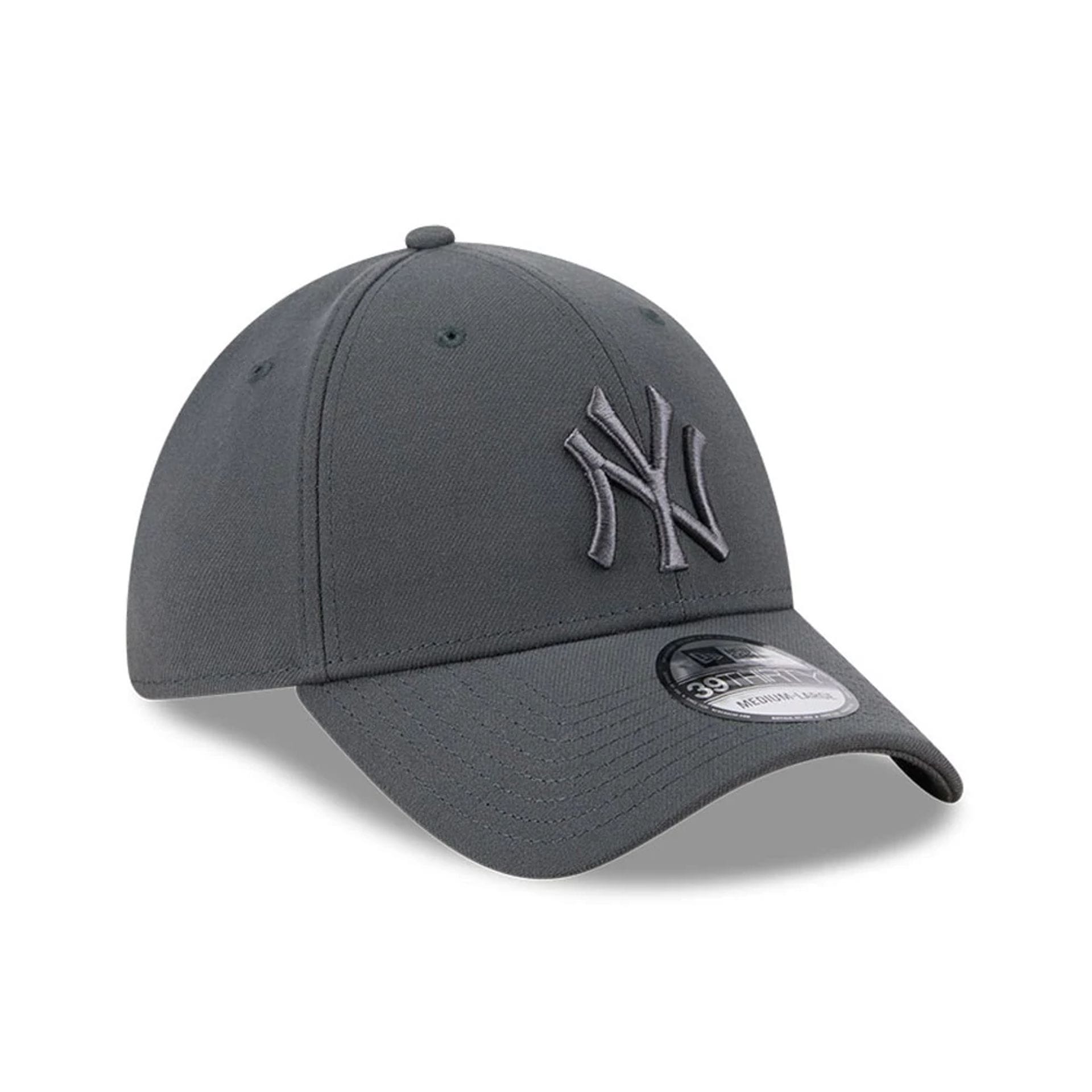 Pictured is this MLB Steel New York Yankees 39THIRTY Stretch Fit cap in charcoal. 3