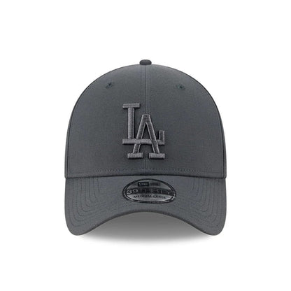 Pictured is this MLB Steel LA Dodgers 39THIRTY Stretch Fit cap in charcoal. 2