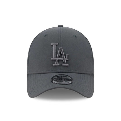 Pictured is this MLB Steel LA Dodgers 39THIRTY Stretch Fit cap in charcoal. 2