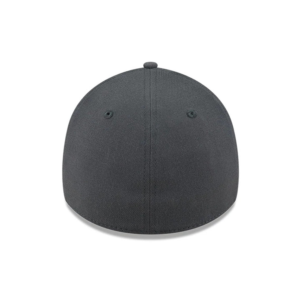 Pictured is this MLB Steel LA Dodgers 39THIRTY Stretch Fit cap in charcoal. 6