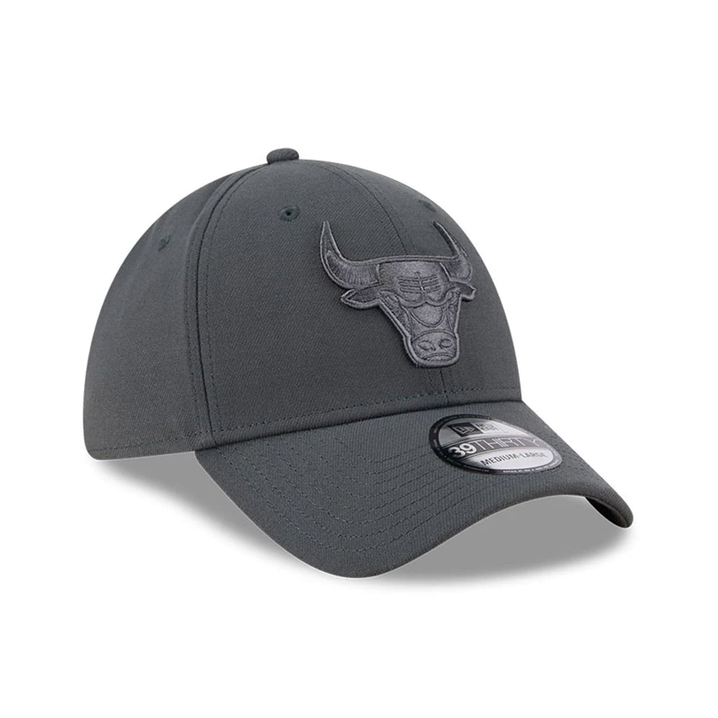 Pictured is this NBA Steel Chicago Bulls 39THIRTY Stretch Fit cap in charcoal. 3