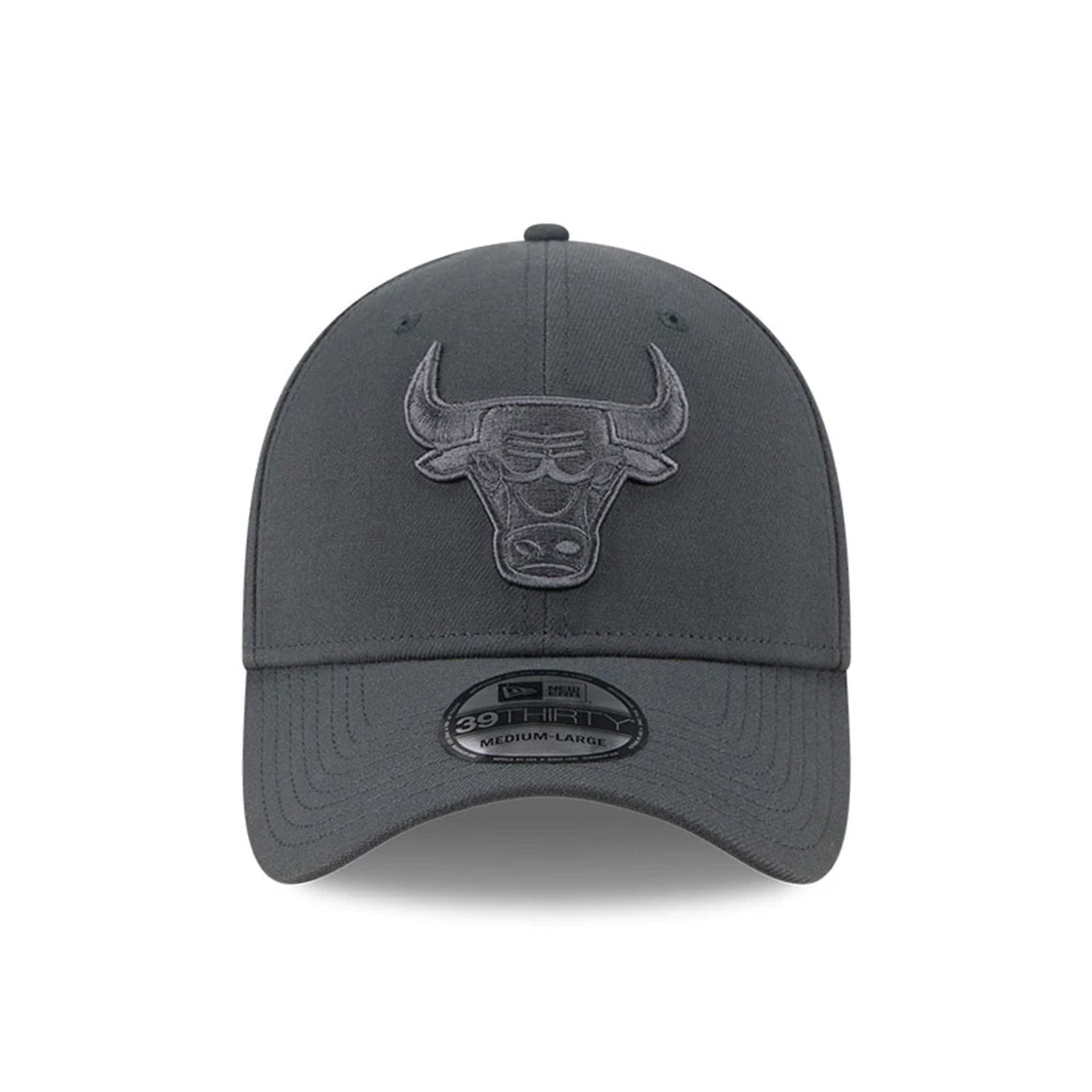 Pictured is this NBA Steel Chicago Bulls 39THIRTY Stretch Fit cap in charcoal. 2