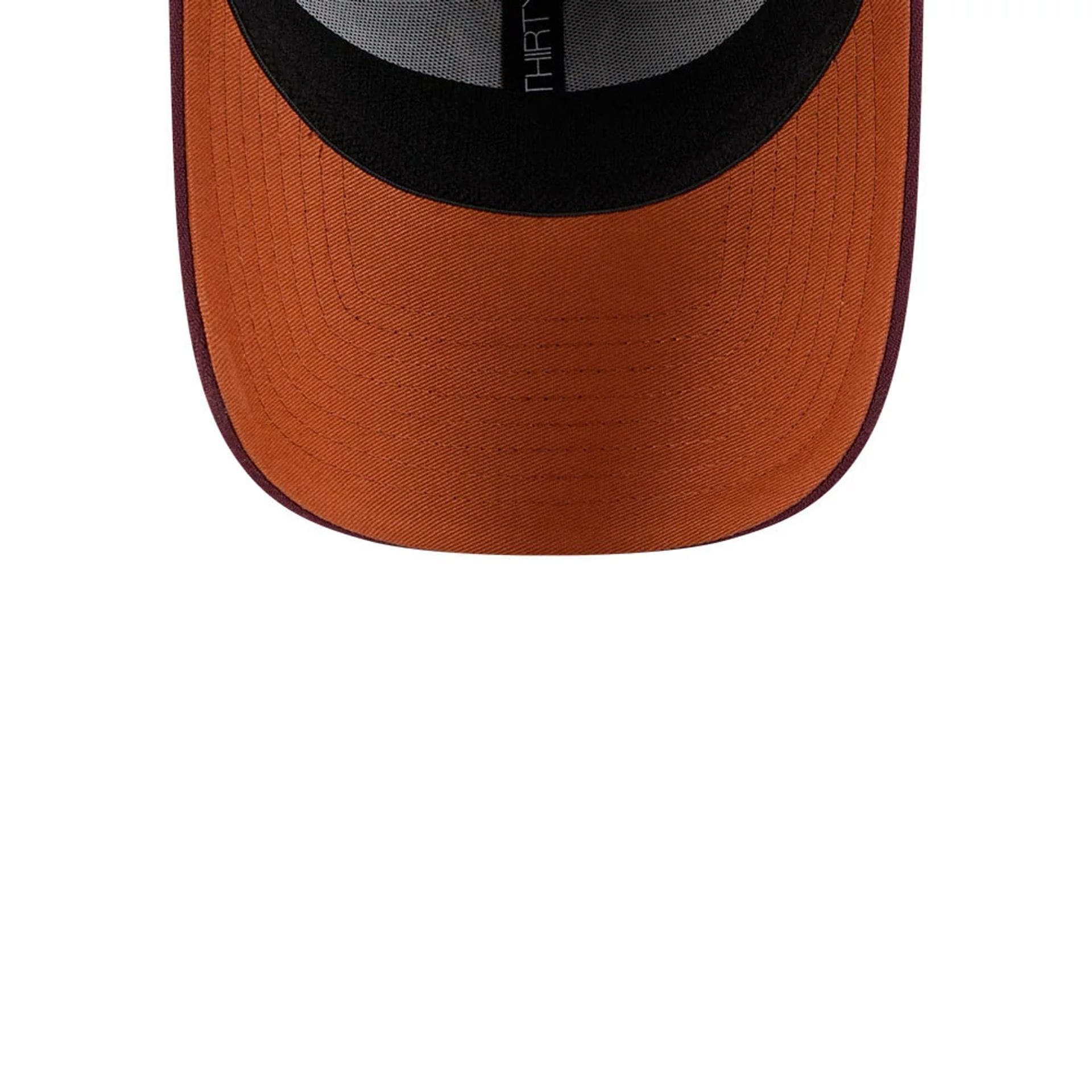 Pictured is this MLB Frosted Rust New York Yankees 39THIRTY Stretch Fit cap in dark red. 2