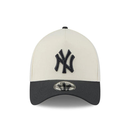 Pictured is this MLB Chrome New York Yankees 39THIRTY A-Frame Stretch Fit cap in cream. 4