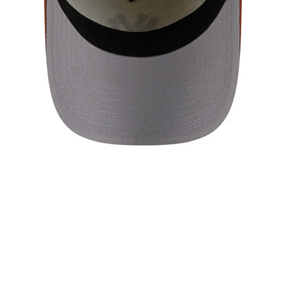 Pictured is this MLB Chrome New York Yankees 39THIRTY A-Frame Stretch Fit cap in burnt orange. 2