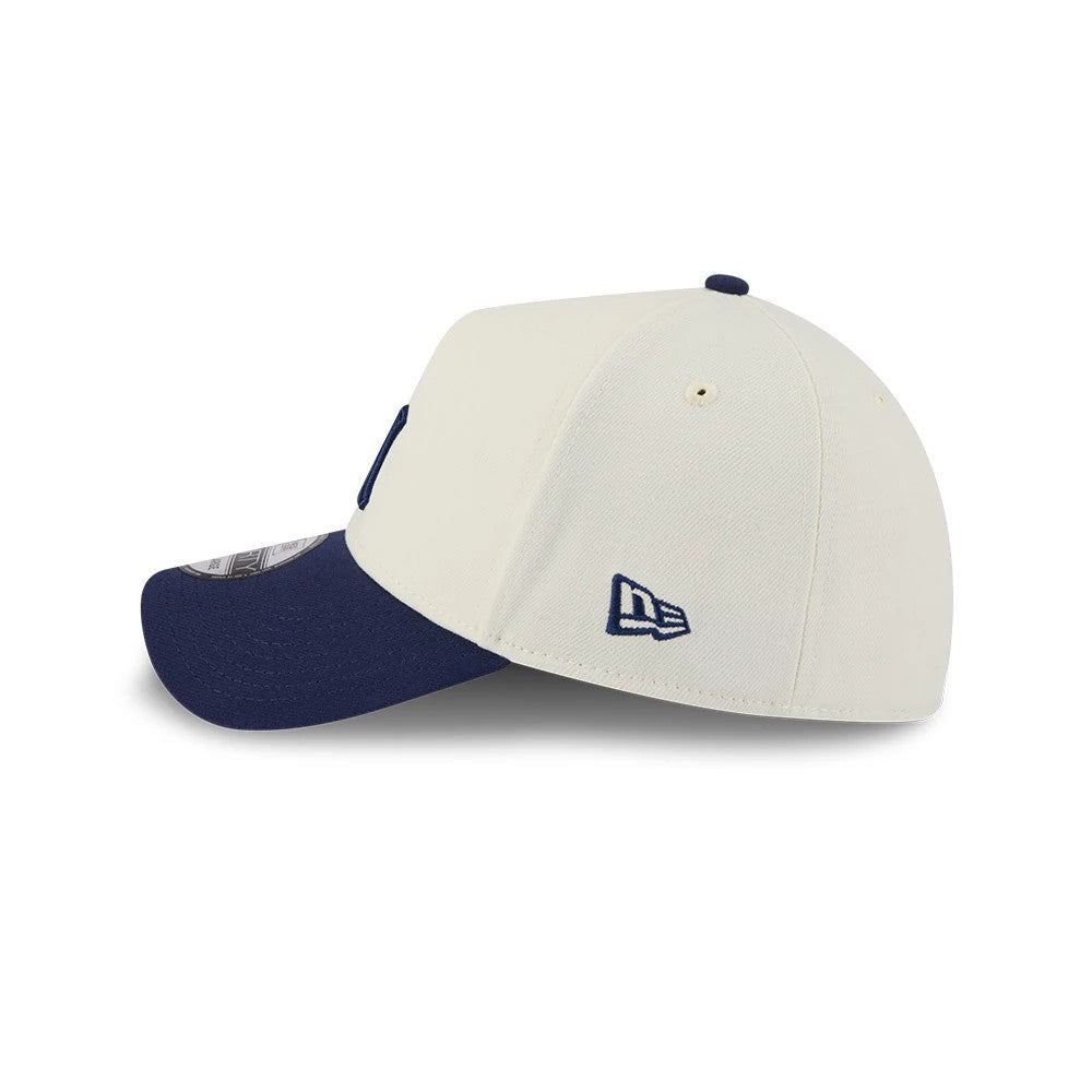 Pictured is this MLB Chrome New York Yankees 39THIRTY A-Frame Stretch Fit cap in cream. 6