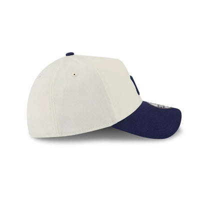 Pictured is this MLB Chrome New York Yankees 39THIRTY A-Frame Stretch Fit cap in cream. 7