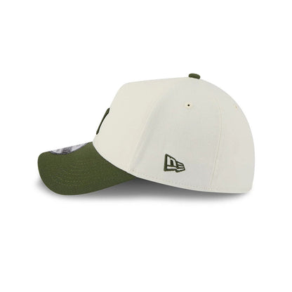 Pictured is this MLB Chrome New York Yankees 39THIRTY A-Frame Stretch Fit cap in cream. 6