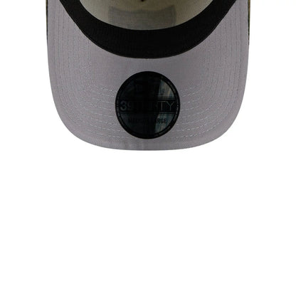 Pictured is this NFL Camo Visor Las Vegas Raiders 39THIRTY A-Frame Stretch Fit cap in white. 2
