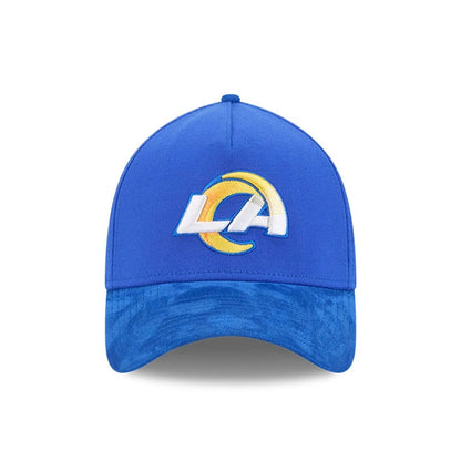 Pictured is this NFL Suede LA Rams 39THIRTY A-Frame Stretch Fit cap in Blue. 3