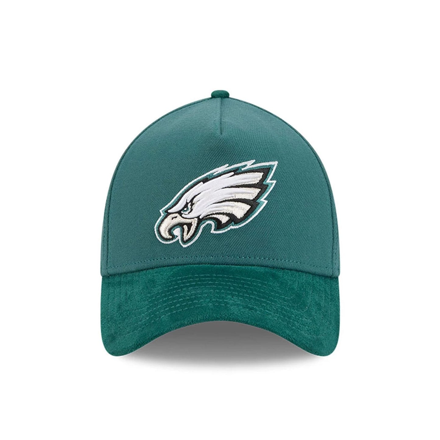 Pictured is this NFL Suede Philadelphia Eagles 39THIRTY A-Frame Stretch Fit cap in Dark Green. 3