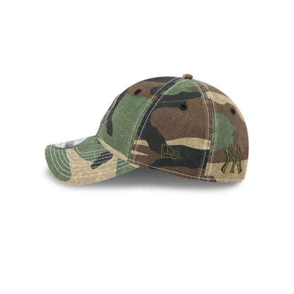Pictured is this MLB Washed Camo New York Yankees 9TWENTY cap in open green. 6