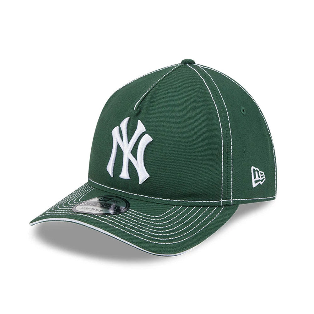 Pictured is this MLB Contrast New York Yankees 9TWENTY A-Frame cap in dark green. 1