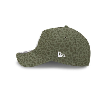 Pictured is this MLB Leopard New York Yankees 9TWENTY A-Frame cap in green. 5