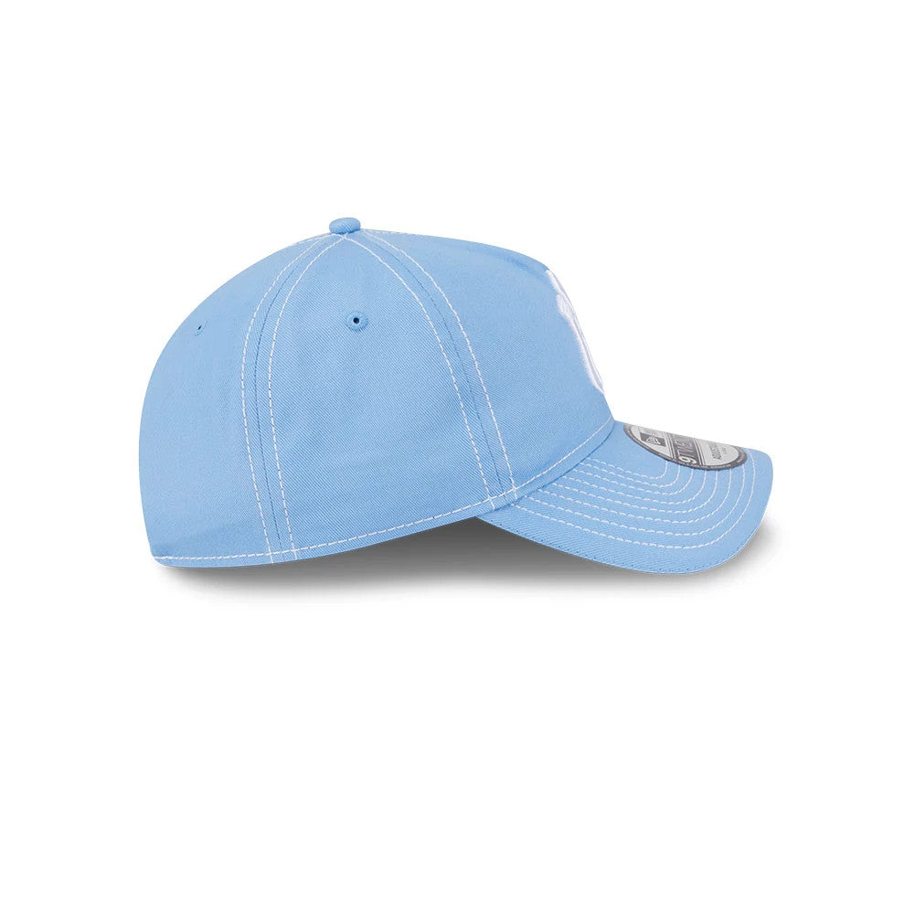 Pictured is this MLB Contrast New York Yankees 9TWENTY A-Frame cap in pastel blue. 5