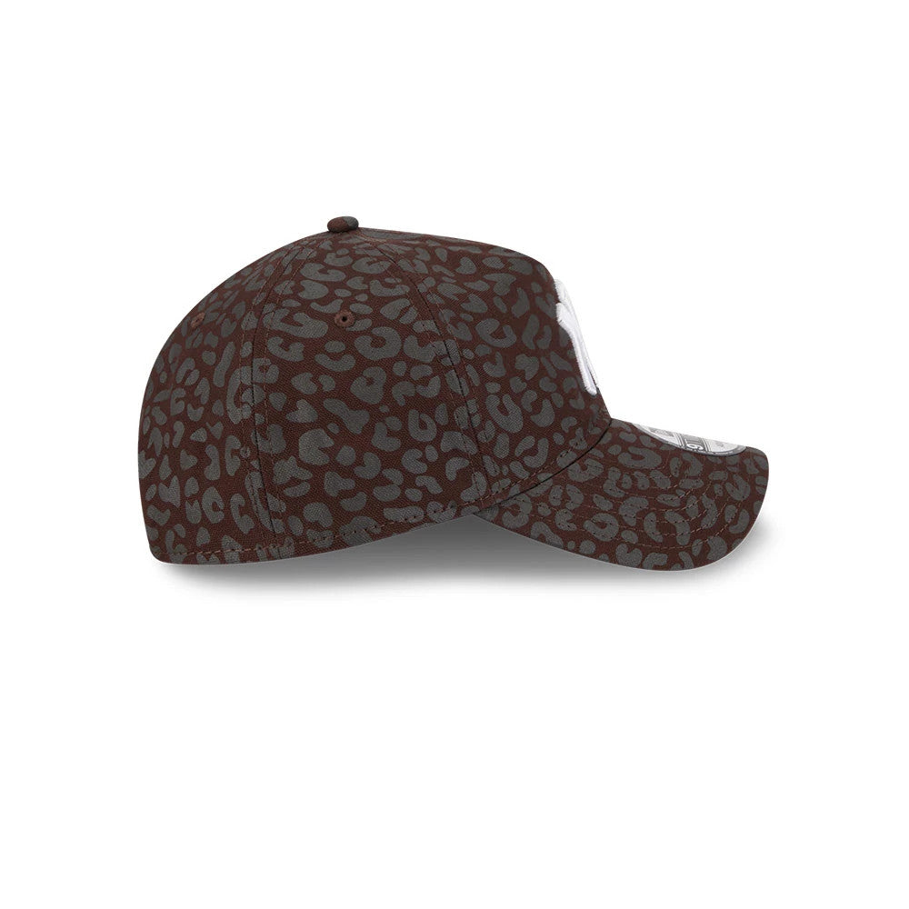 Pictured is this MLB Leopard New York Yankees 9TWENTY A-Frame cap in dark brown. 5