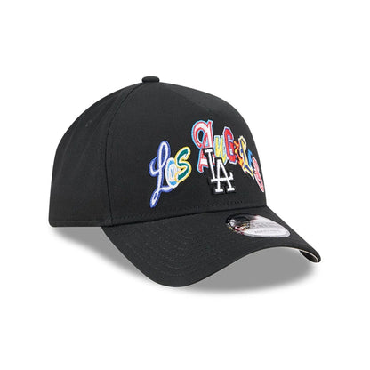 Pictured is this MLB Multi Letter LA Dodgers 9FORTY A-Frame cap in black. 4