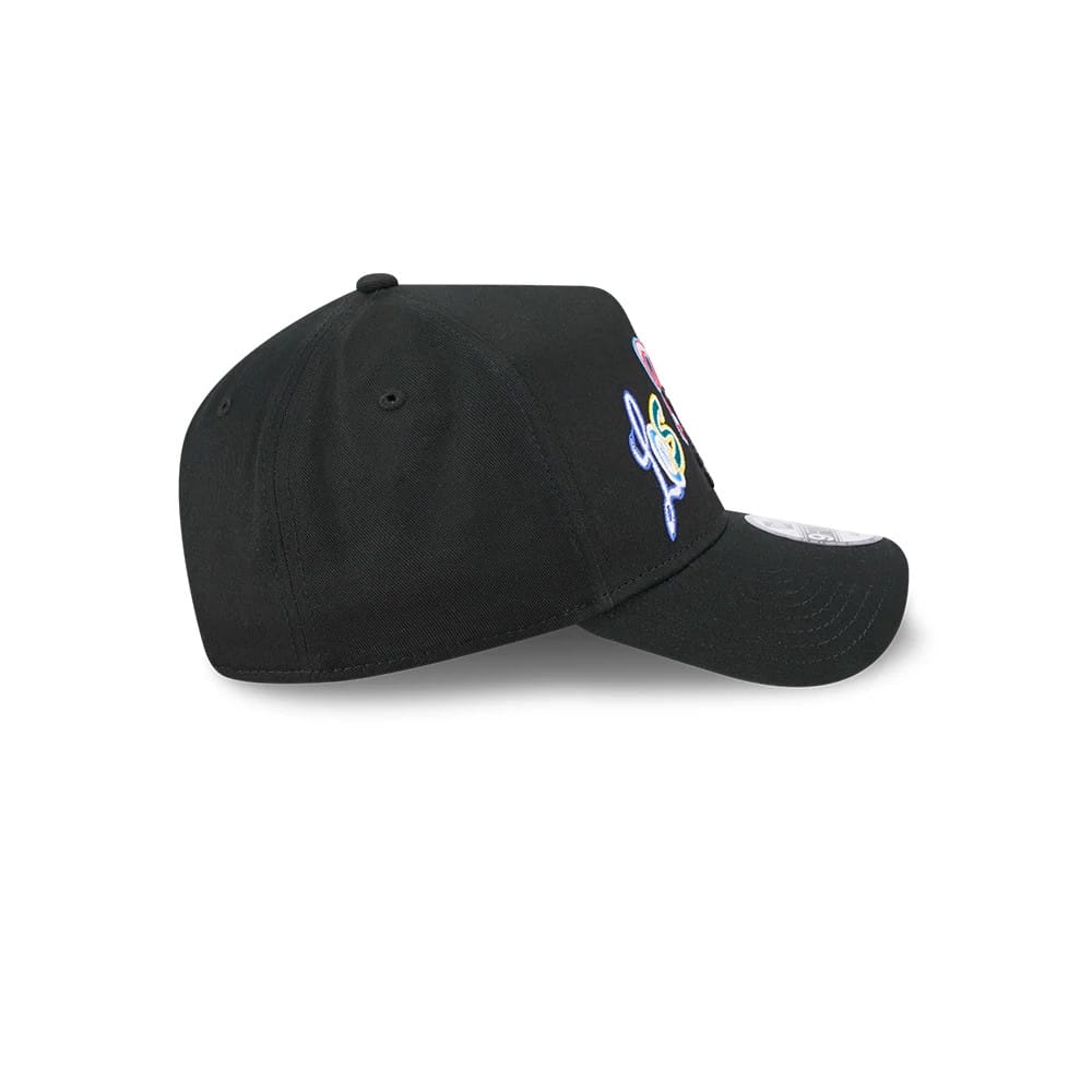 Pictured is this MLB Multi Letter LA Dodgers 9FORTY A-Frame cap in black. 6