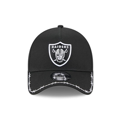 Pictured is this MLB Barb Visor Las Vegas Raiders 9FORTY A-Frame cap in black. 3
