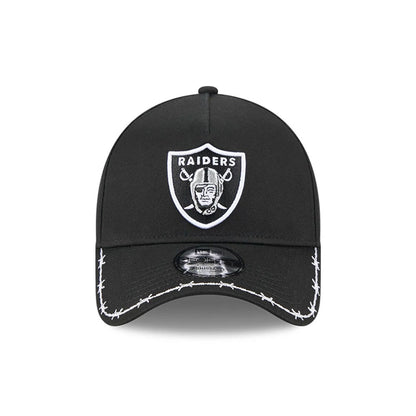 Pictured is this MLB Barb Visor Las Vegas Raiders 9FORTY A-Frame cap in black. 3