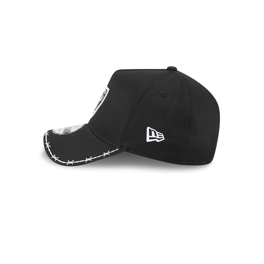 Pictured is this MLB Barb Visor Las Vegas Raiders 9FORTY A-Frame cap in black. 5