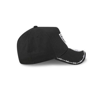 Pictured is this NFL Barb Visor Las Vegas Raiders 9FORTY A-Frame cap in black. 6