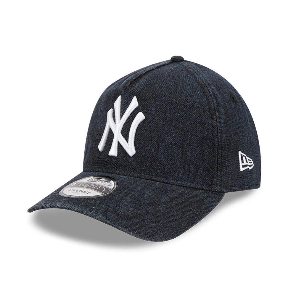 Pictured is this MLB Overwash New York Yankees 9TWENTY A-Frame cap in navy. 1