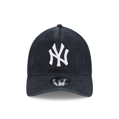 Pictured is this MLB Overwash New York Yankees 9TWENTY A-Frame cap in navy. 2