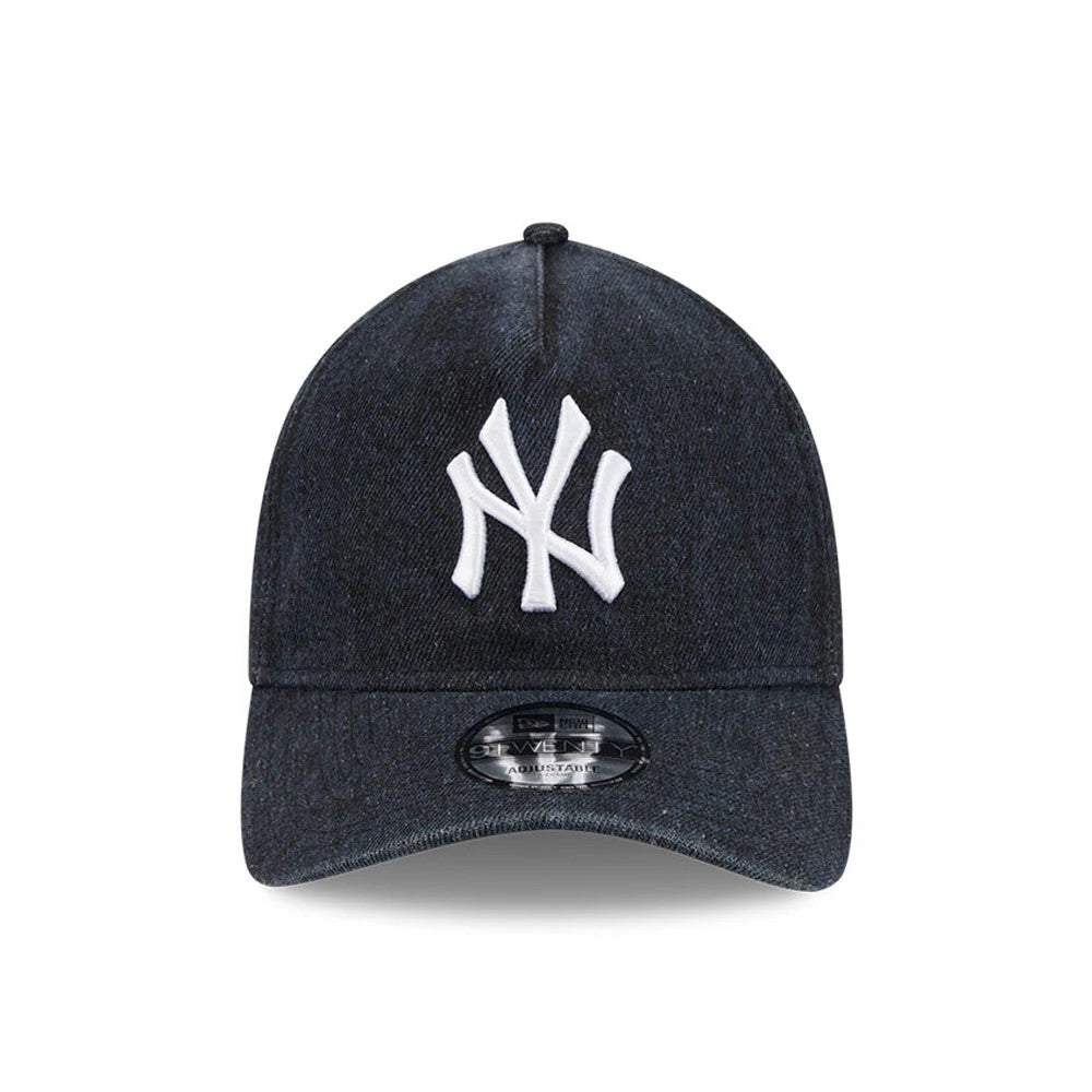 Pictured is this MLB Overwash New York Yankees 9TWENTY A-Frame cap in navy. 2