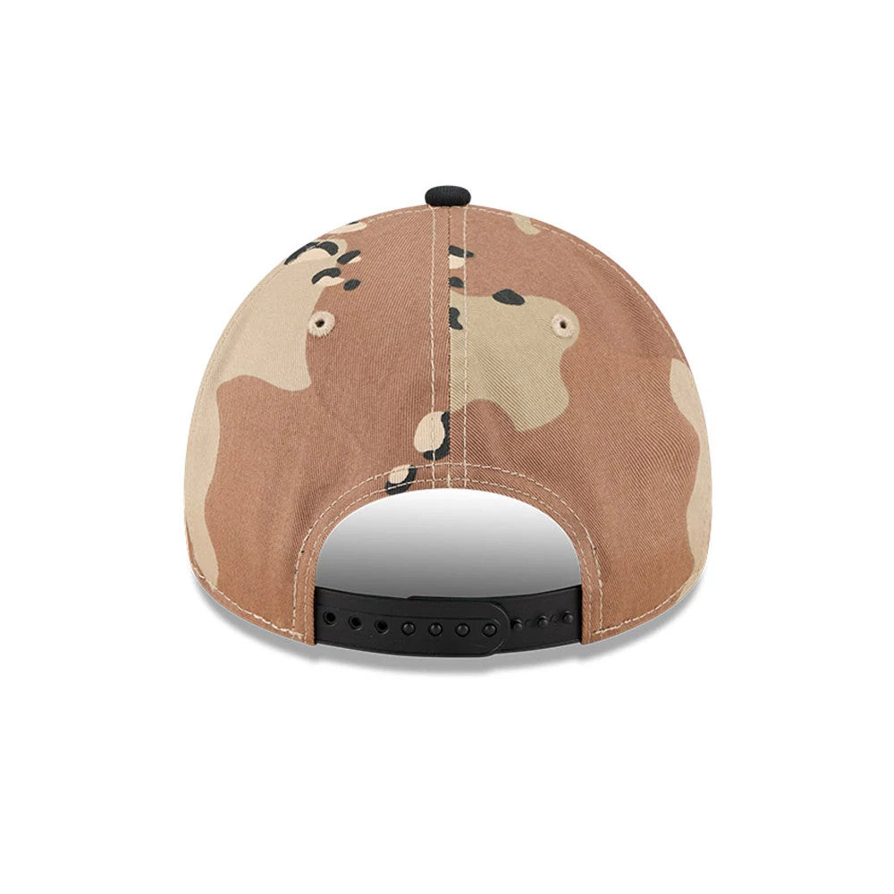 Pictured is this NFL Desert 2 Tone Las Vegas Raiders 9FORTY A-Frame cap in beige. 5