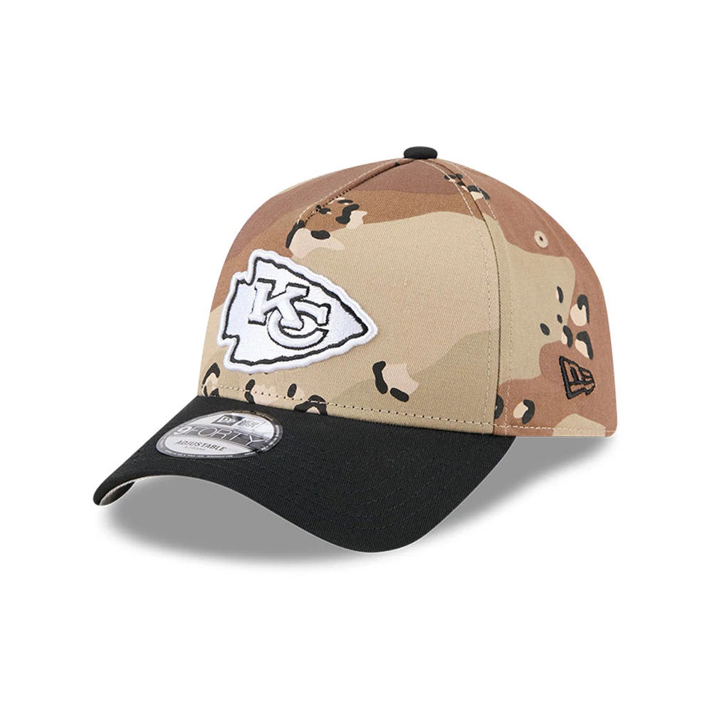 Pictured is this NFL Desert 2 Tone Kansas City Chiefs 9FORTY A-Frame cap in beige. 1