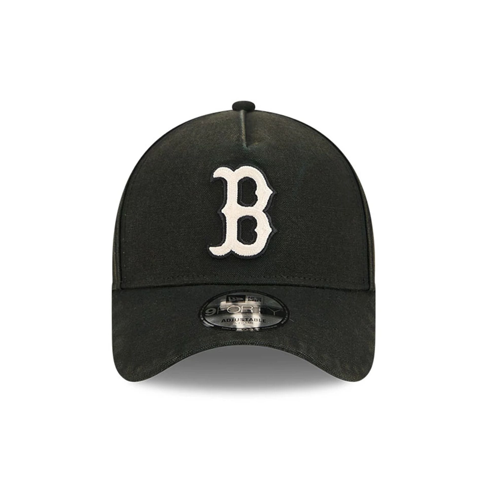 Pictured is this MLB Washed Canvas Boston Red Sox 9FORTY A-Frame cap in black. 2