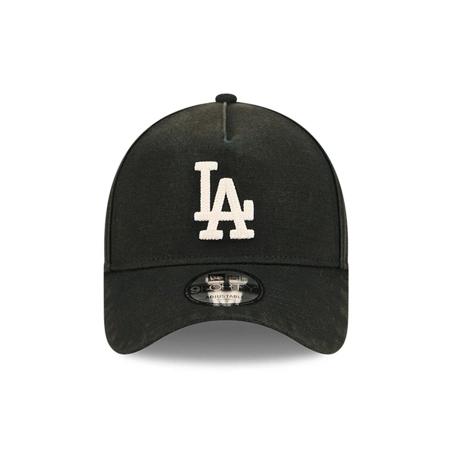 Pictured is this MLB Washed Canvas LA Dodgers 9FORTY A-Frame cap in black. 2