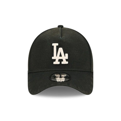 Pictured is this MLB Washed Canvas LA Dodgers 9FORTY A-Frame cap in black. 2