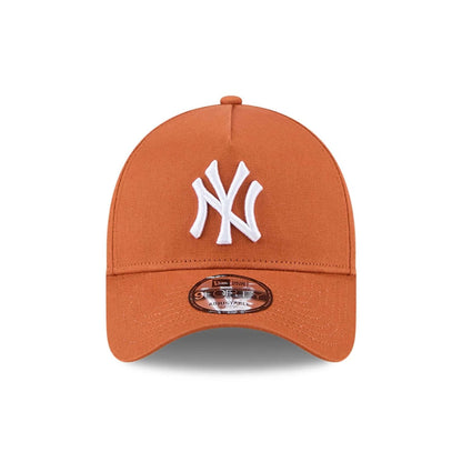 Pictured is this MLB Autumn Mix New York Yankees 9FORTY A-Frame cap in Brown. 3