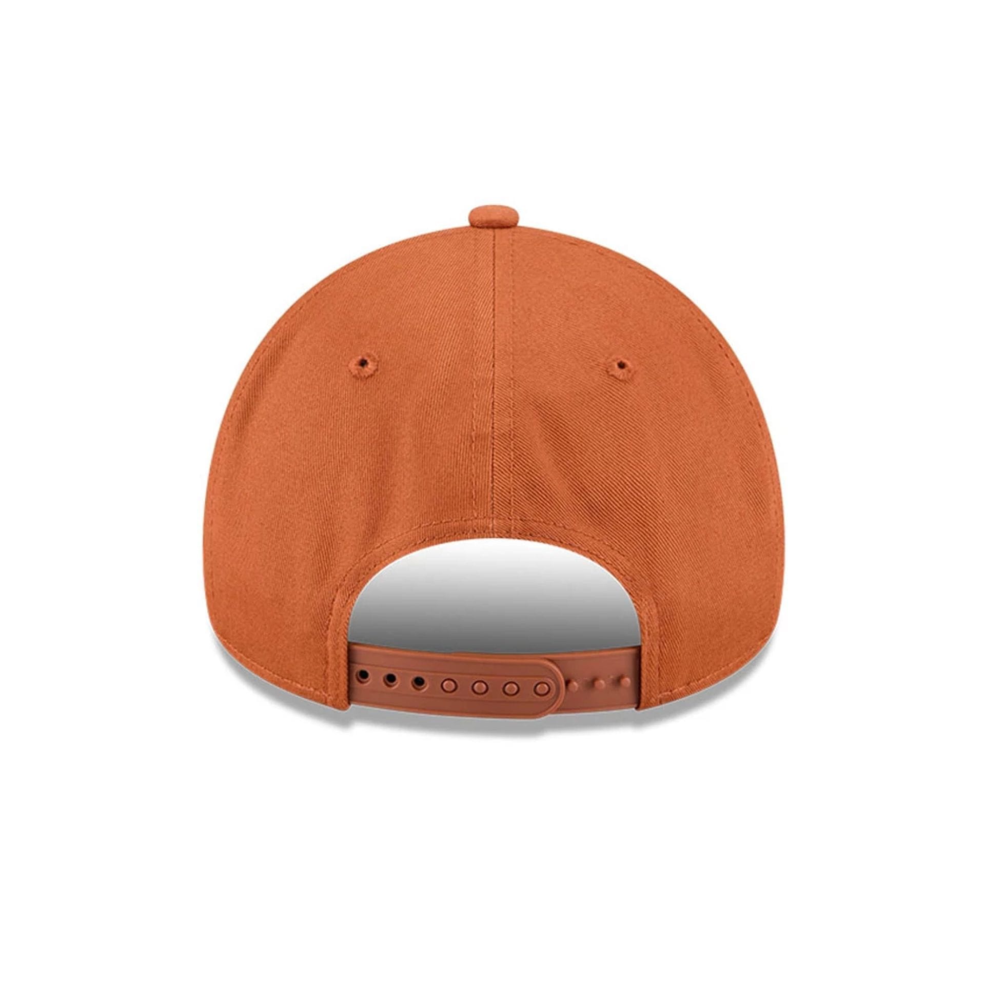 Pictured is this MLB Autumn Mix New York Yankees 9FORTY A-Frame cap in Brown. 7