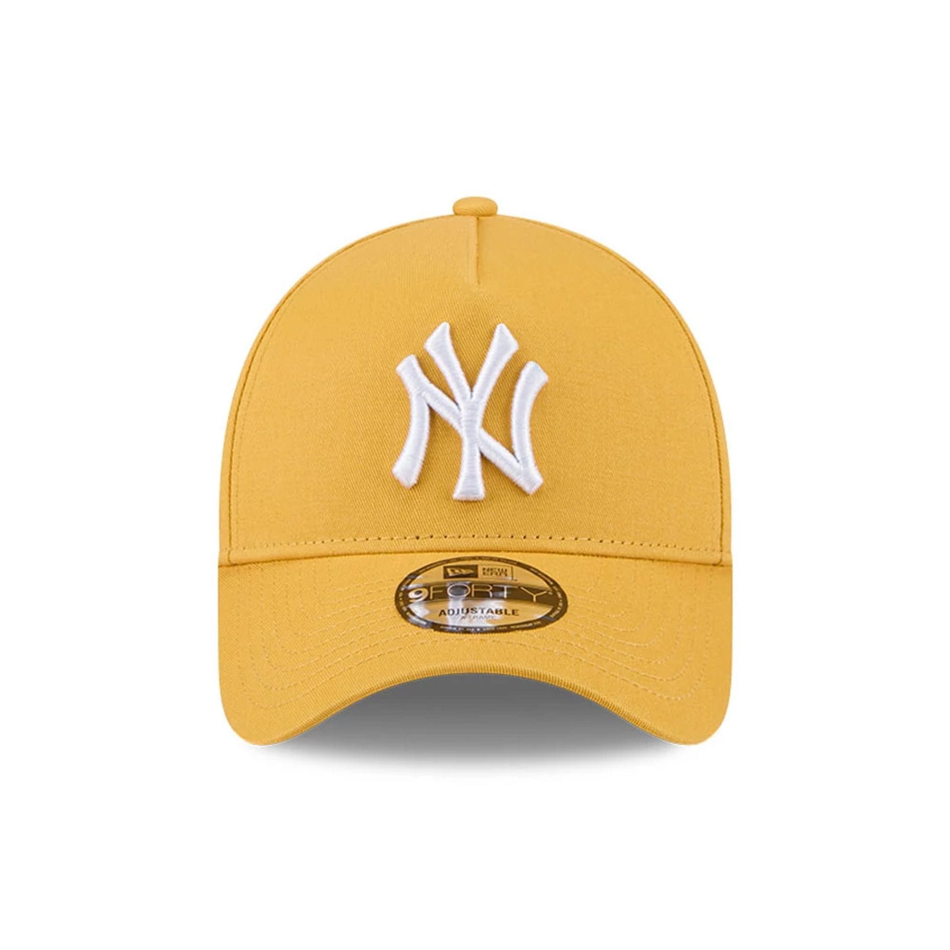 Pictured is this MLB Autumn Mix New York Yankees 9FORTY A-Frame cap in dark yellow. 2