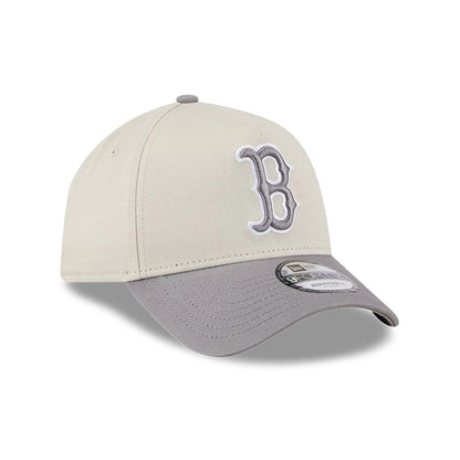 Pictured is this MLB Stone Storm Boston Red Sox 9FORTY A-Frame cap in light beige. 3