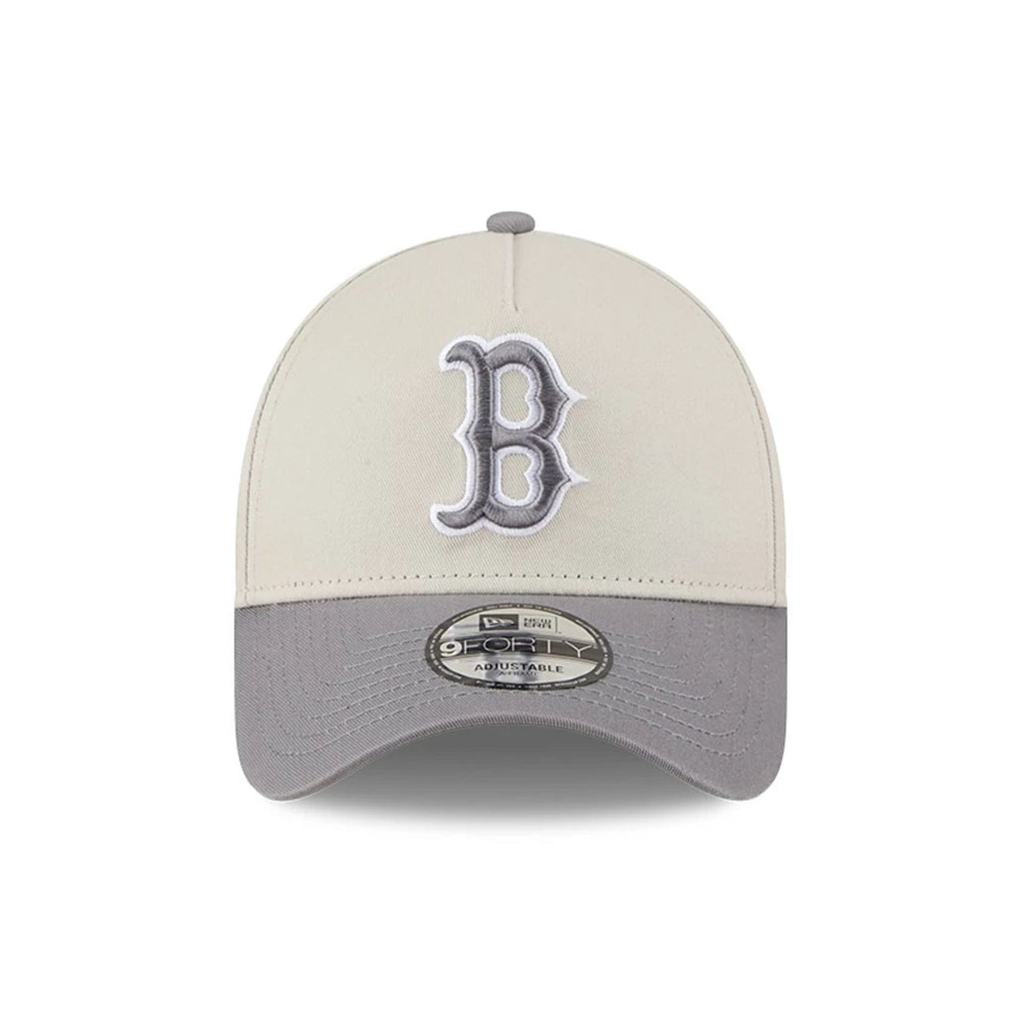 Pictured is this MLB Stone Storm Boston Red Sox 9FORTY A-Frame cap in light beige. 2