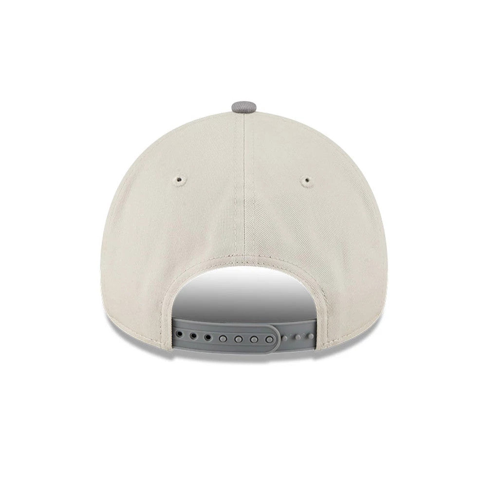 Pictured is this NFL Stone Storm Las Vegas Raiders 9FORTY A-Frame cap in light beige. 6