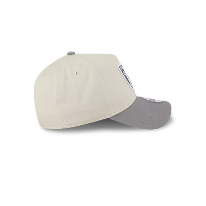 Pictured is this NFL Stone Storm Las Vegas Raiders 9FORTY A-Frame cap in light beige. 5