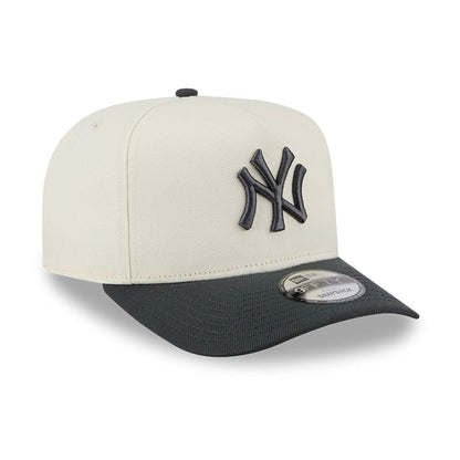 Pictured is this MLB Chrome New York Yankees 9FIFTY A-Frame Snapback cap in Cream. 4