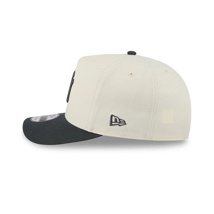 Pictured is this MLB Chrome New York Yankees 9FIFTY A-Frame Snapback cap in Cream. 5